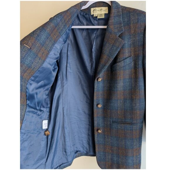 Eddie Bauer Women's Vintage tartan plaid wool blazer - Picture 3 of 9